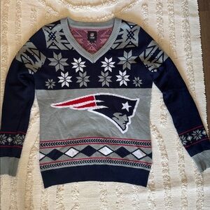NFL Team Apparel Red and Gray Knit Sweater